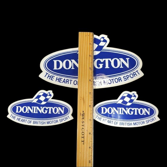 Donington The Heart Of British Motor Sport Vintage 90s Sticker Lot Of 3 NOS - Picture 3 of 8